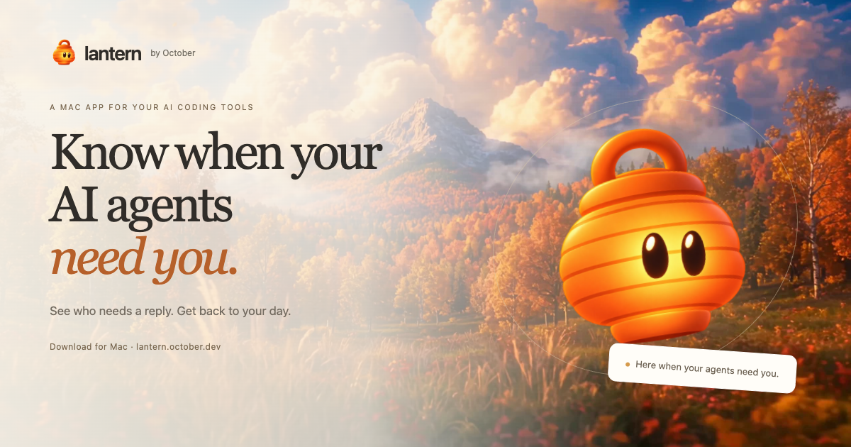 October Lantern — A small app for Mac and Windows (preview) that answers questions about anything on your…